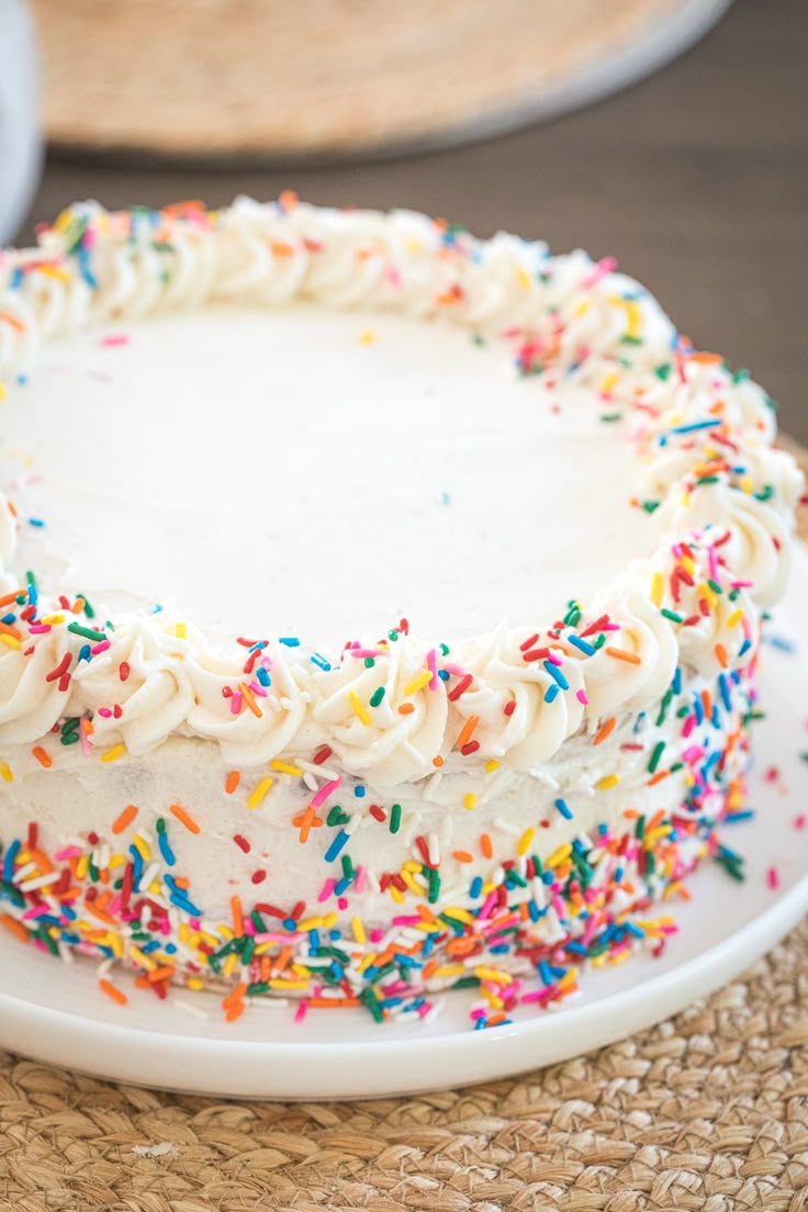 confetti cake is a must make the next time you need a birthday cake! a delicious sprinkle cake made from scratch with homemade buttercream confetti cake is a must make the next time you need a birthday cake! a delicious sprinkle cake made from scratch with homemade buttercream