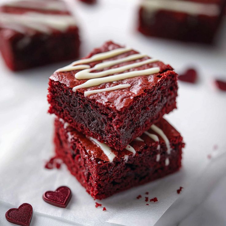 irresistible valentine's day red velvet brownies recipe